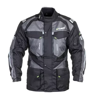 W-TEC GS-1613 Herren Motorradjacke - schwarz-grau