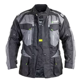 Men’s Moto Jacket W-TEC Burdys GS-1613 - Black-Grey-Green