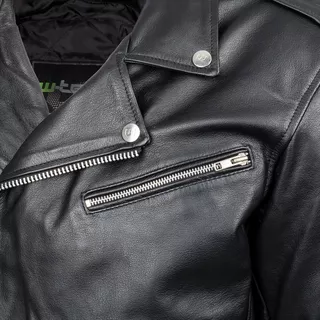 Leather Motorcycle Jacket W-TEC Perfectis - Black