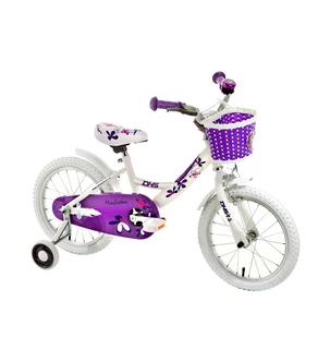 Children bike DHS 1602 Miss Sixteen 16" - model 2014 - Purple - White