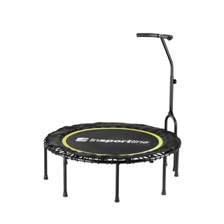 Rugó nélküli jumping fitness trambulin markolattal inSPORTline Cordy 114 cm - sárga