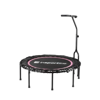 Rugó nélküli jumping fitness trambulin markolattal inSPORTline Cordy 114 cm - rózsaszín