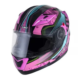 Výklopná moto přilba W-TEC YM-925 Magenta - rozbaleno