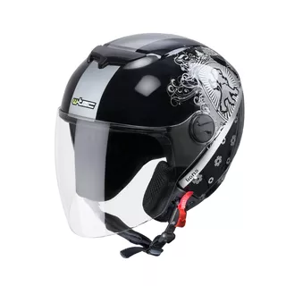 Kask motocyklowy otwarty W-TEC YM-617 na skuter - Lions Black