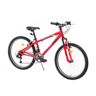 Juniorský horský bicykel DHS Alu-Kids 2423 24"- model 2015 - biela - červená