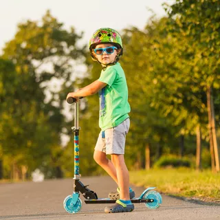 Összecsukható roller WORKER Plofi világító kerekekkel