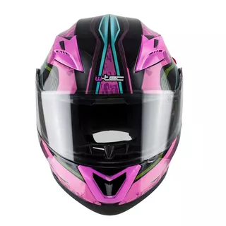 Výklopná moto přilba W-TEC YM-925 Magenta - rozbaleno