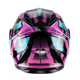 Výklopná moto přilba W-TEC YM-925 Magenta - rozbaleno