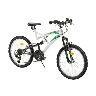 Celoodpružený detský bicykel DHS 2042 20" - model 2015 - biela - biela
