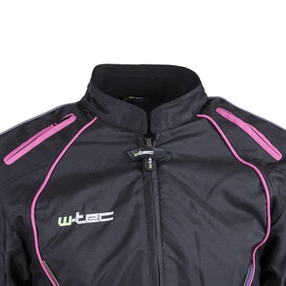 Women’s Moto Jacket W-TEC Calvaria NF-2406 - Black-White with Graphics