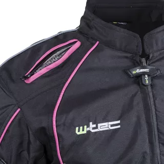 Women’s Moto Jacket W-TEC Calvaria NF-2406 - Black-Pink with Graphics