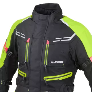 Men’s Motorcycle Jacket W-TEC Ventura - Black-Fluo Yellow