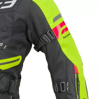 Női motoros kabát W-TEC Ventura Lady - fekete-fluor sárga