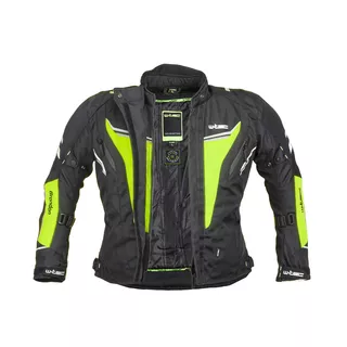 Dámska moto bunda W-TEC Brandon Lady - čierna-fluo žltá, XXL