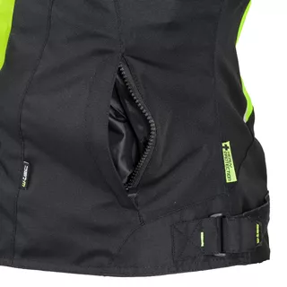 Dámska moto bunda W-TEC Brandon Lady - čierna-fluo žltá, XXL