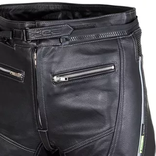 Kožené moto kalhoty W-TEC Vilglen - 2.jakost - černá
