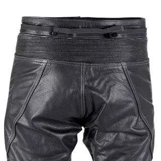Kožené moto kalhoty W-TEC Vilglen - 2.jakost - černá