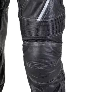 Kožené moto kalhoty W-TEC Vilglen - 2.jakost - černá