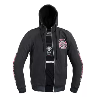 Bluza motocyklowa męska z kapturem W-TEC Black Heart Vintage Iron Hoodie - Czarny