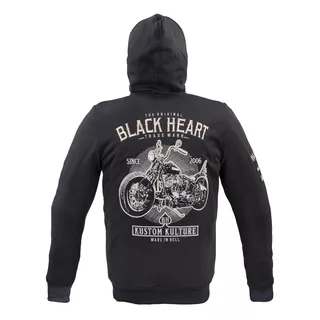 Bluza męska z kapturem W-TEC Black Heart Kustom Kulture Hoodie z aramidem - Czarny