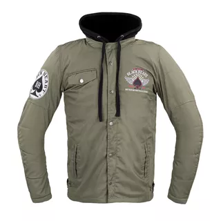 Męska kurtka motocyklowa z aramidem W-TEC Black Heart Hat Skull Jacket - Khaki