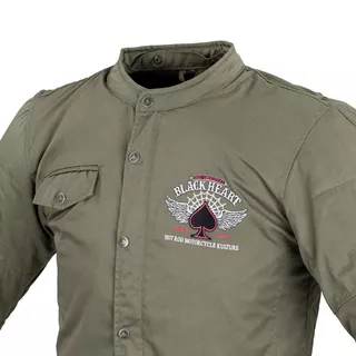 Férfi Aramid-szálas motoros kabát W-TEC Black Heart Hat Skull Jacket - Khaki, 4XL