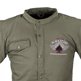 Męska kurtka motocyklowa z aramidem W-TEC Black Heart Hat Skull Jacket - Khaki