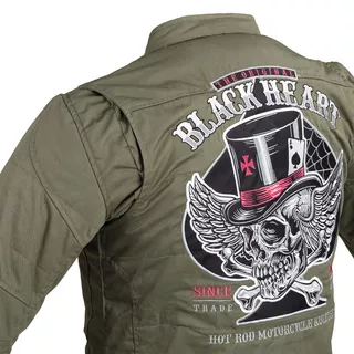 Męska kurtka motocyklowa z aramidem W-TEC Black Heart Hat Skull Jacket - Khaki