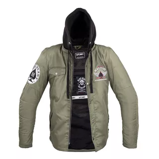 Férfi Aramid-szálas motoros kabát W-TEC Black Heart Hat Skull Jacket - Khaki, S