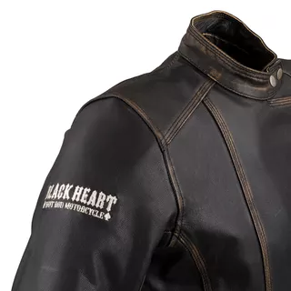 Dámska kožená moto bunda W-TEC Black Heart Lizza - vintage hnedá