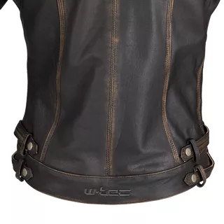 Dámská kožená moto bunda W-TEC Black Heart Lizza - vintage hnědá