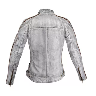 Women’s Leather Motorcycle Jacket W-TEC Sheawen Lady White New - White