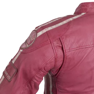 Women’s Leather Motorcycle Jacket W-TEC Sheawen Lady Pink - Pink