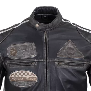 Men’s Leather Motorcycle Jacket W-TEC Sheawen Vintage