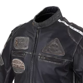 Men’s Leather Motorcycle Jacket W-TEC Sheawen Vintage