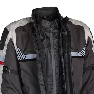 Touringová moto bunda W-TEC Excellenta - Thunderstorm Gray, 6XL