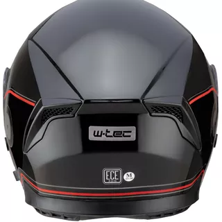 Motoros bukósisak W-TEC Yorkroad Fusion YM-831 - Fekete Szürke Piros Fényes, M(57-58)