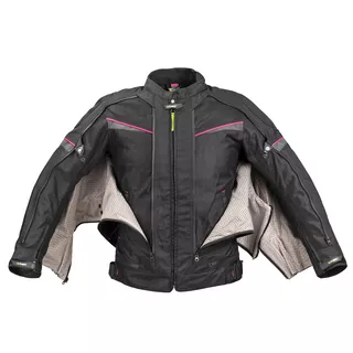 Damen Motoradjacke W-TEC Progair Lady - schwarz-rosa