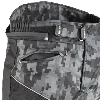 Męskie letnie spodnie motocyklowe W-TEC Jori - Czarno-Szary Digi-Camo