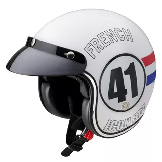 Motoros bukósisak W-TEC Café Racer - Super Race - French 41