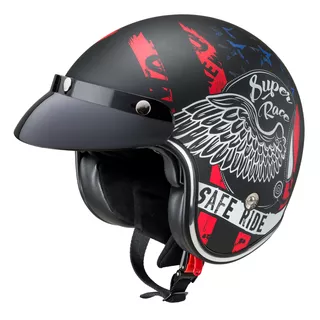 Kask motocyklowy otwarty W-TEC Café Racer - Super wyścig