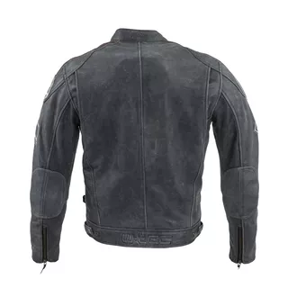 Men’s Leather Motorcycle Jacket W-TEC Dark Vintage - Dark Grey