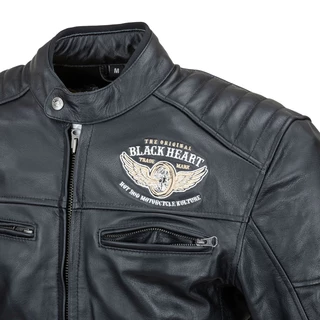 Мъжко кожено мото яке W-TEC Black Heart Wings Leather Jacket - XL