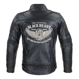 Мъжко кожено мото яке W-TEC Black Heart Wings Leather Jacket