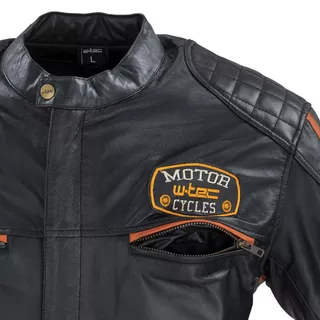 Pánská kožená moto bunda W-TEC Sheawen Classic - černá