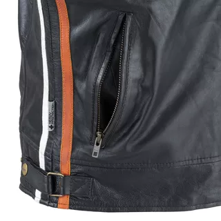 Pánská kožená moto bunda W-TEC Sheawen Classic - černá
