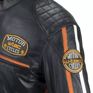 Pánská kožená moto bunda W-TEC Sheawen Classic - černá, 4XL