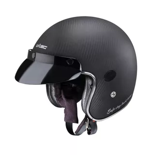 Kask motocyklowy choppera daszek W-TEC Vacabro SWBH włókno węglowe