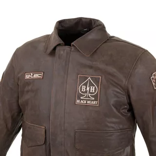 Men’s Leather Jacket W-TEC Black Heart Bomber - Vintage Brown