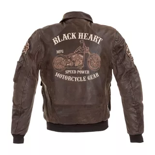 Pánská kožená bunda W-TEC Black Heart Bomber